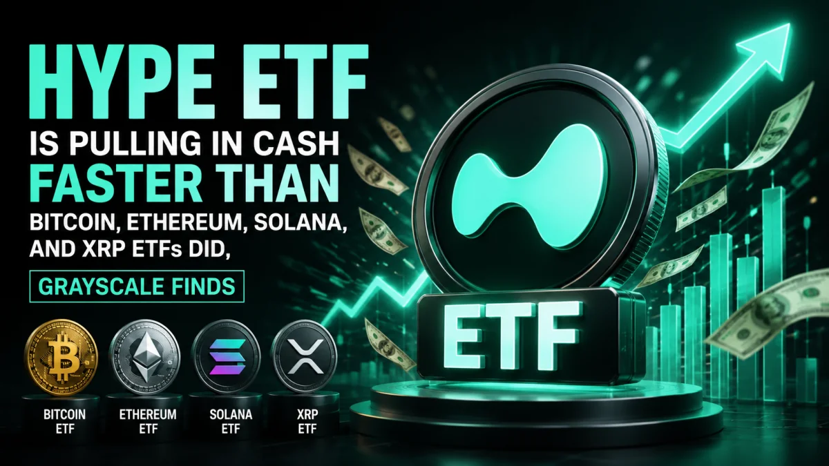 Chart comparing early inflows of HYPE, Bitcoin, Ethereum, Solana, and XRP ETFs
